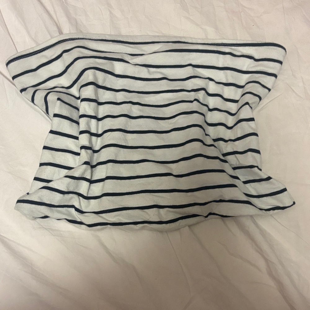 Edikted Black and White Striped Tube Top